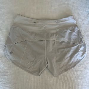 Lululemon Speedup Shorts White